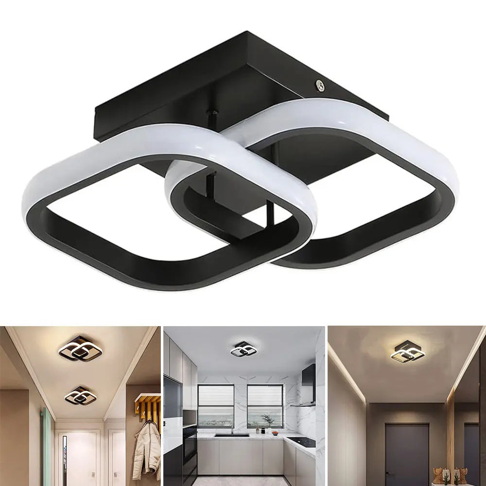 Modern Ceiling Lamp - 85-265V Metal Chandelier with Three-tone Light